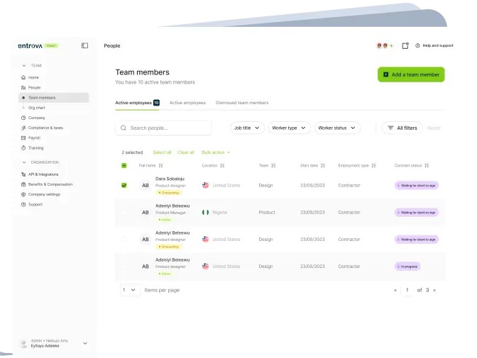 Team Dashboard
